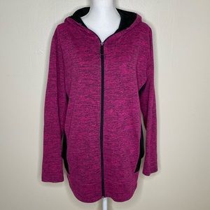 Made For Life Magenta and Black Zip Up Hoodie